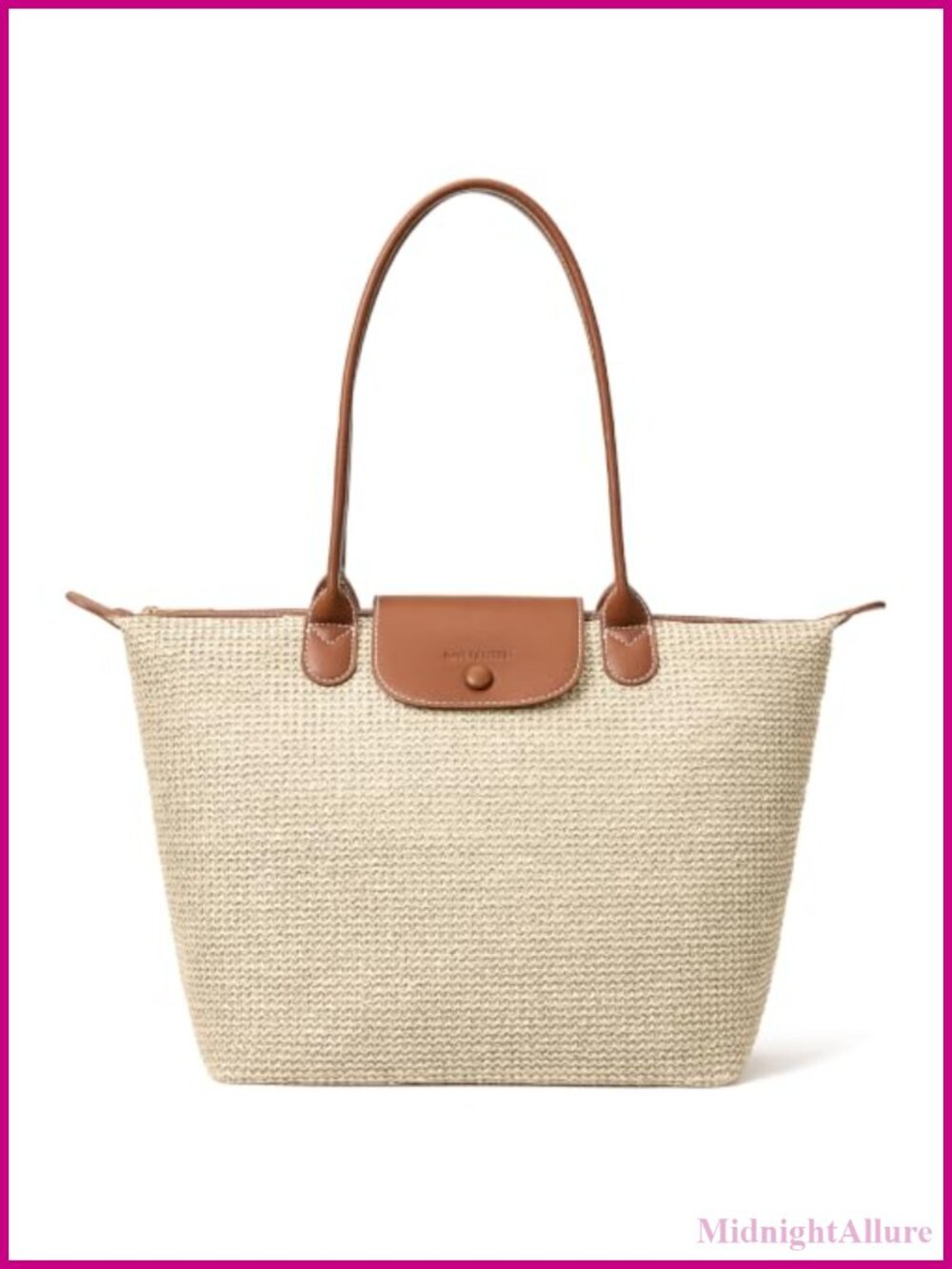 Structured Tote Handbag Straw Flyknit Lightweight Summer Purse